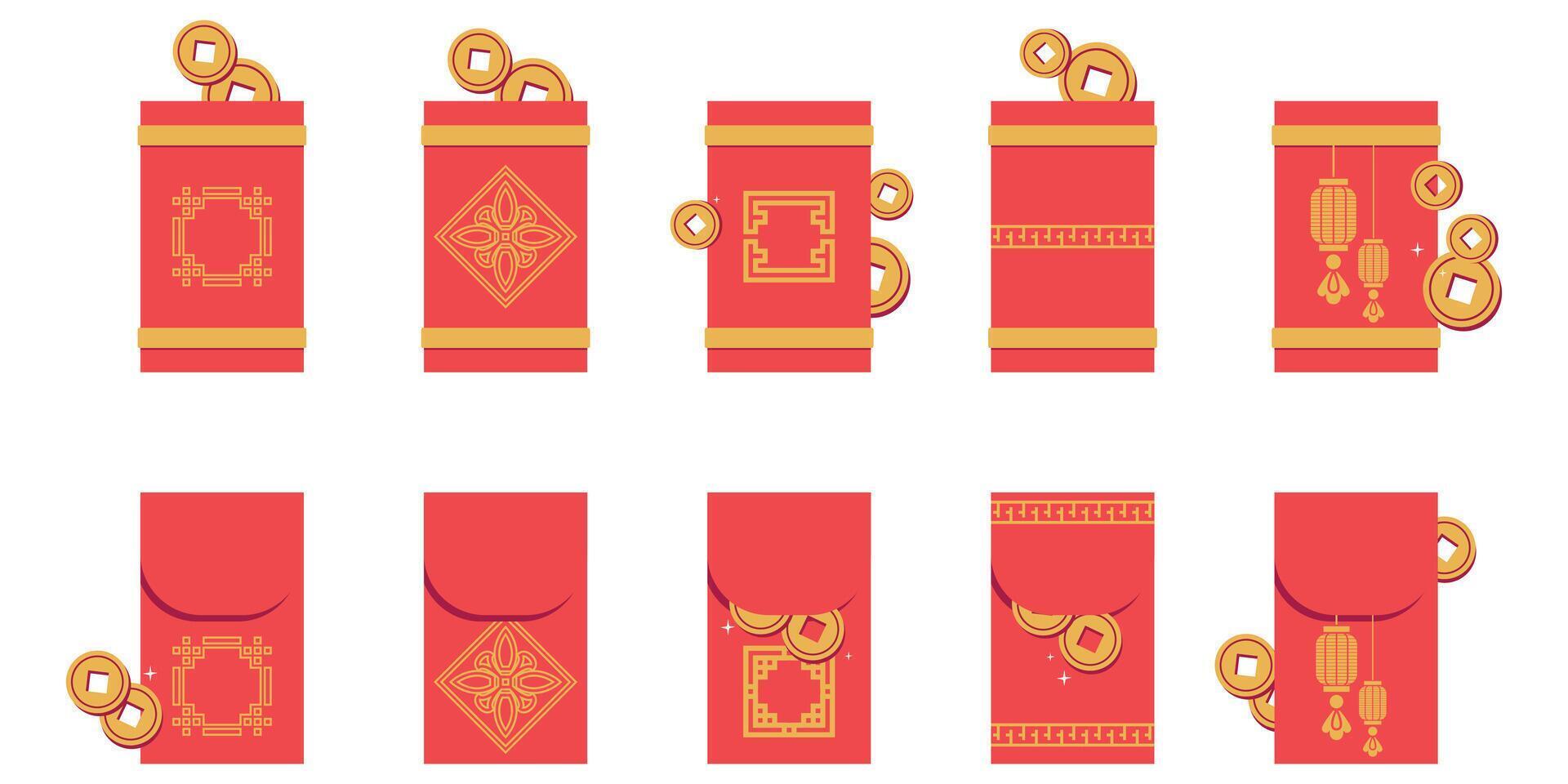 Red Envelope Flat Illustration for Festivals vector