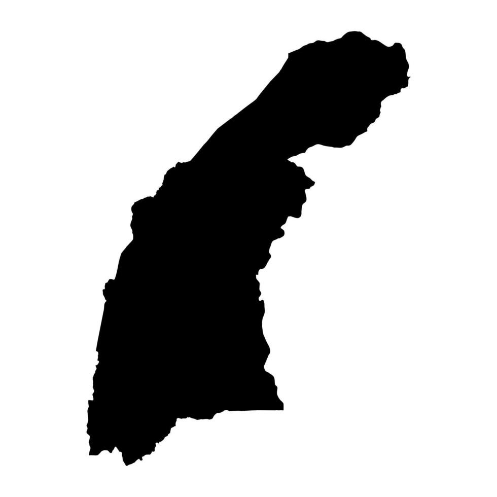 Western Region map, administrative division of Uganda. illustration. vector