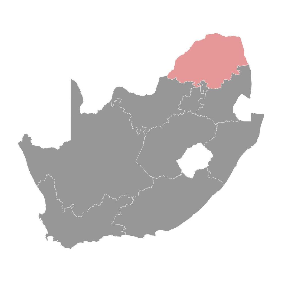 Limpopo province map, administrative division of South Africa. illustration. vector