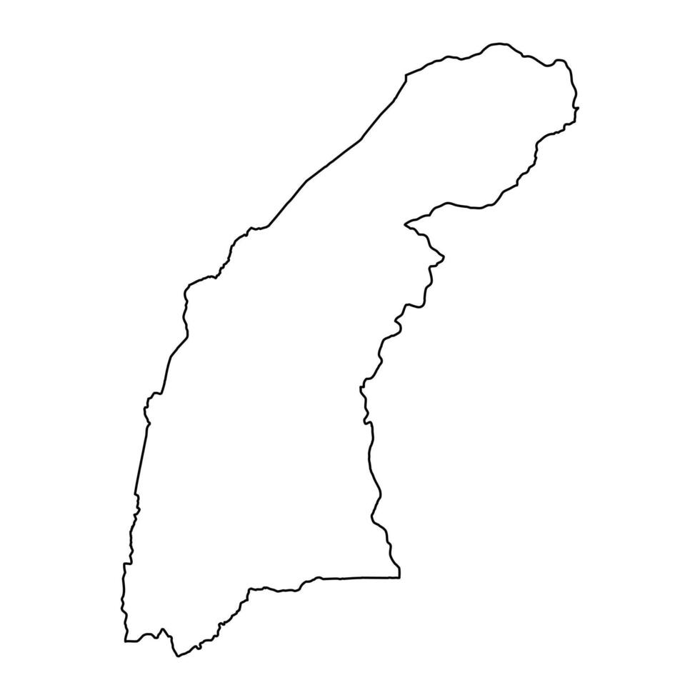Western Region map, administrative division of Uganda. illustration. vector