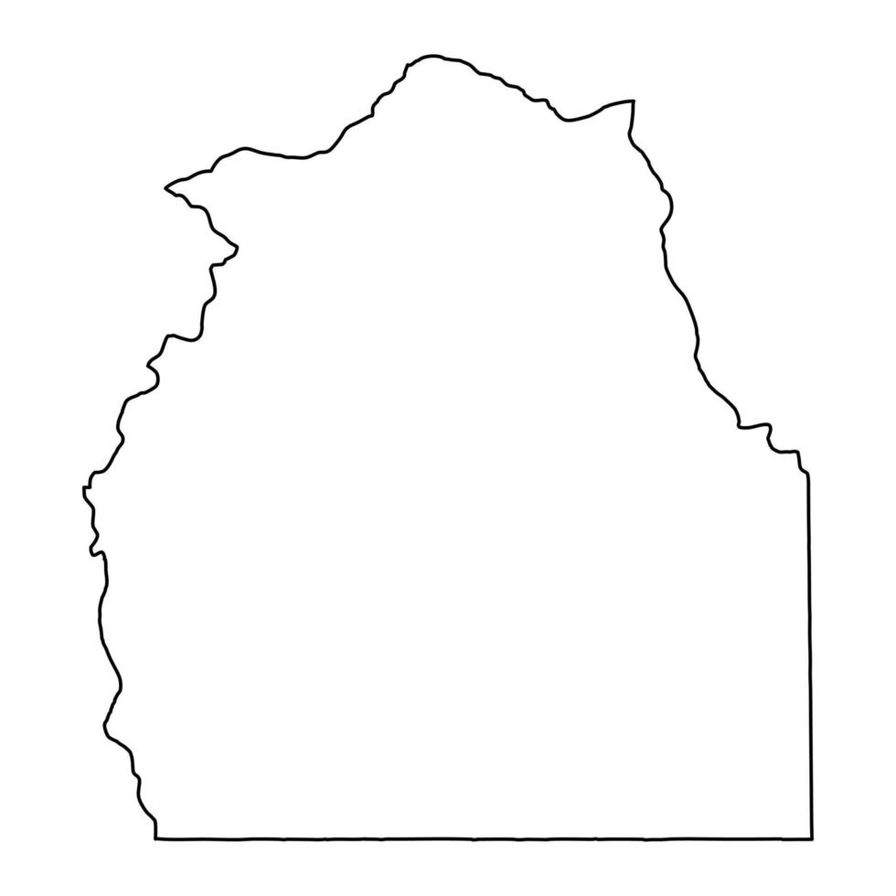 Central Region map, administrative division of Uganda. illustration. vector