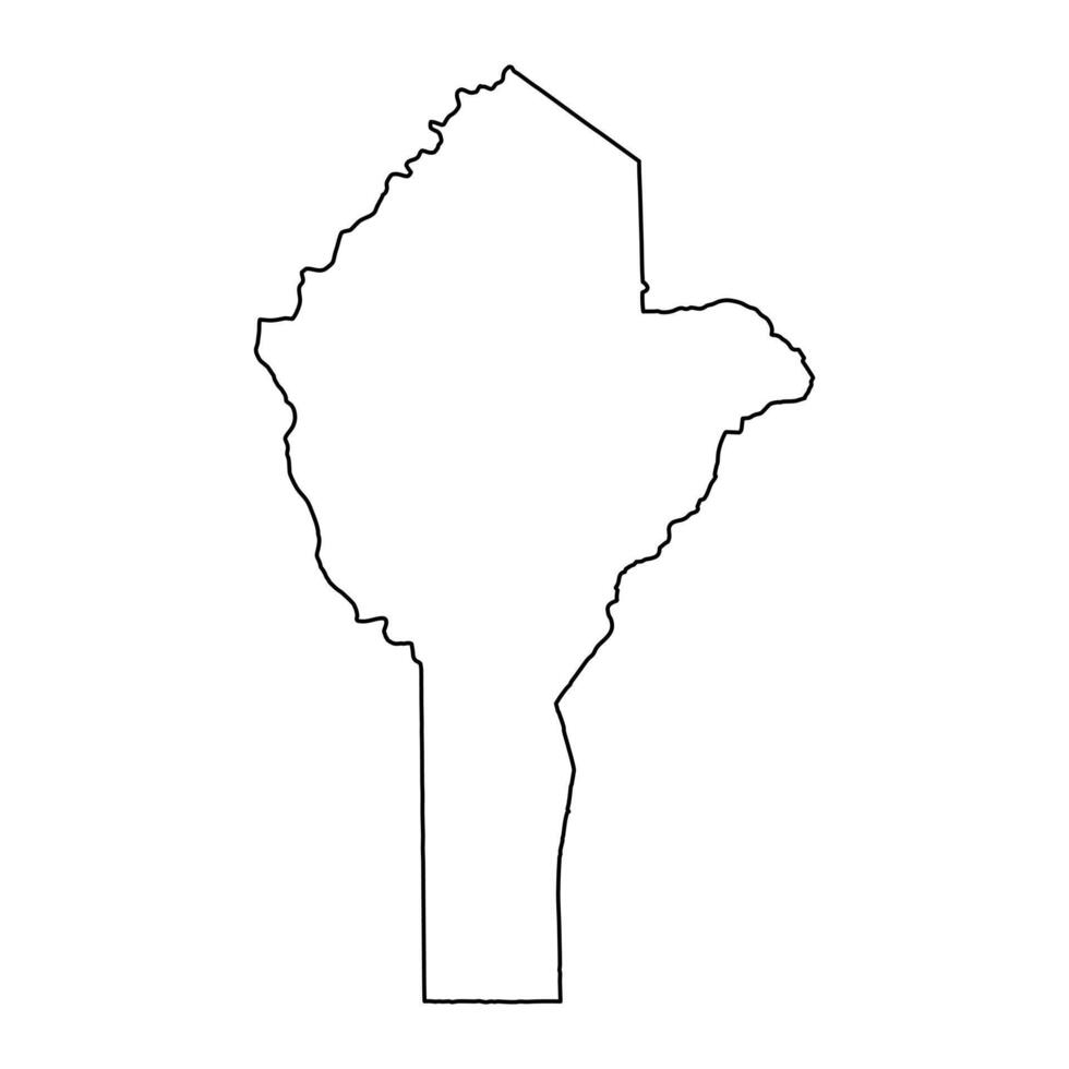 Eastern Region map, administrative division of Uganda. illustration. vector