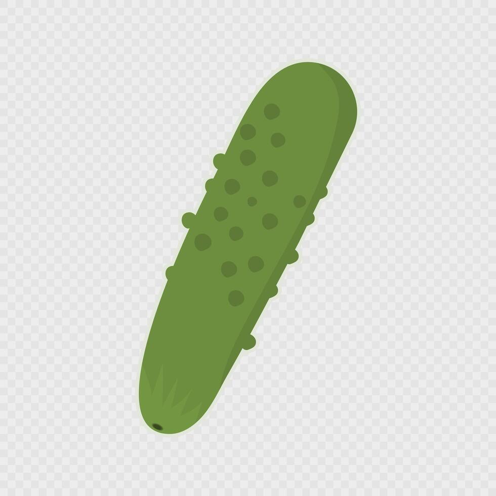 Cartoon single cucumber. illustration. vector