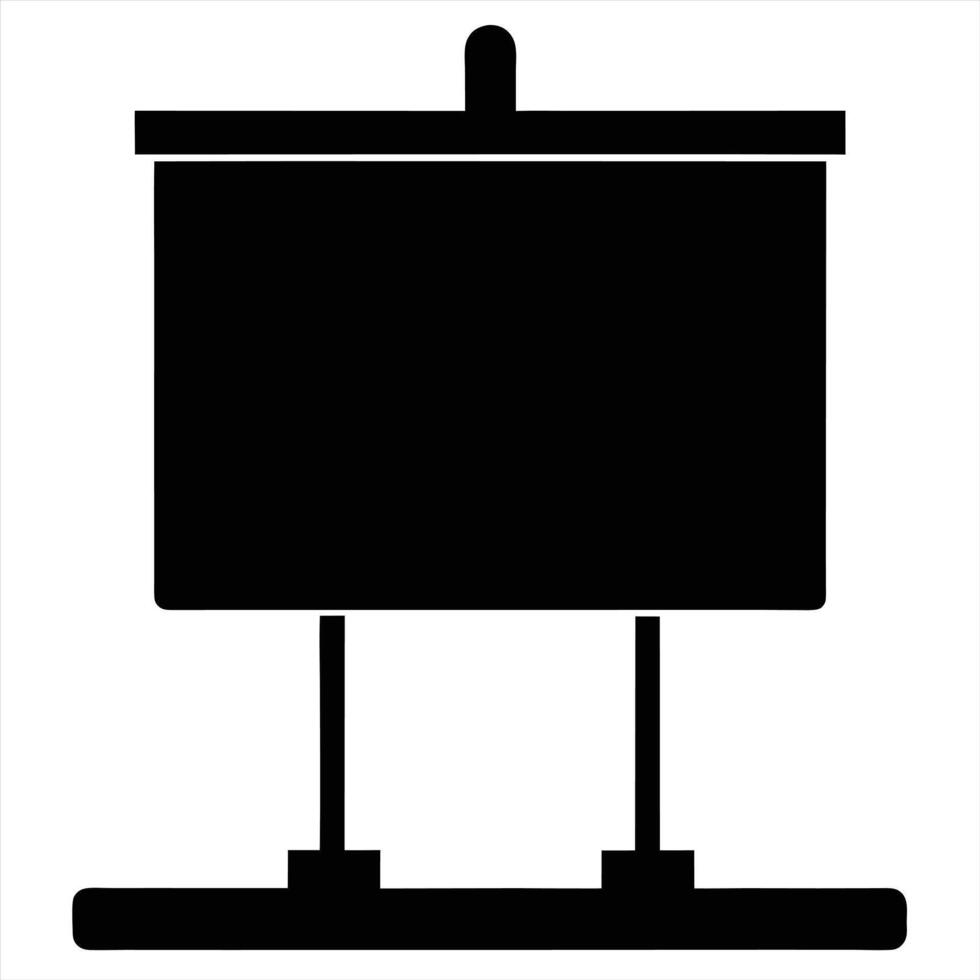Black Silhouette Advertisement Board vector