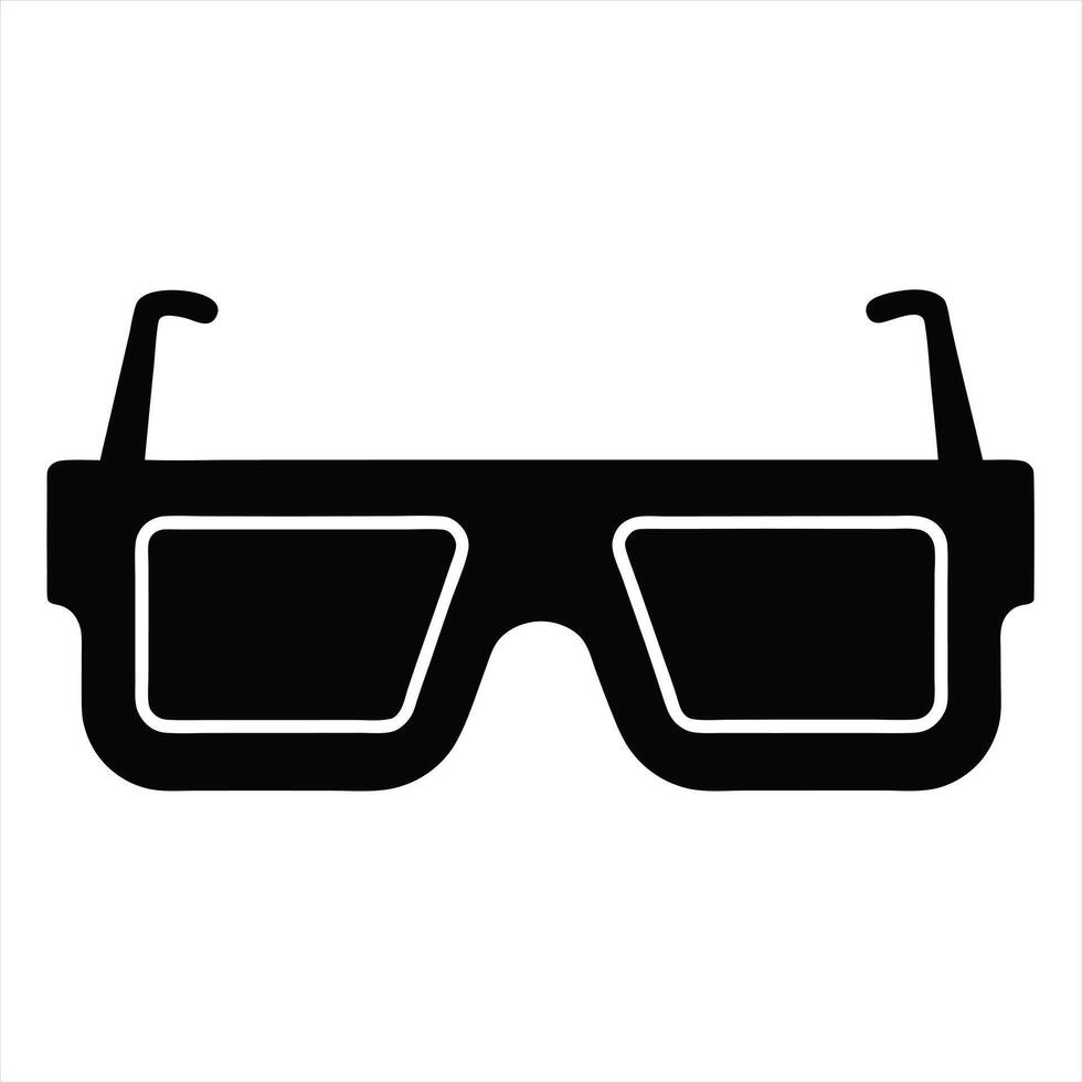 AR Glasses Silhouette art vector