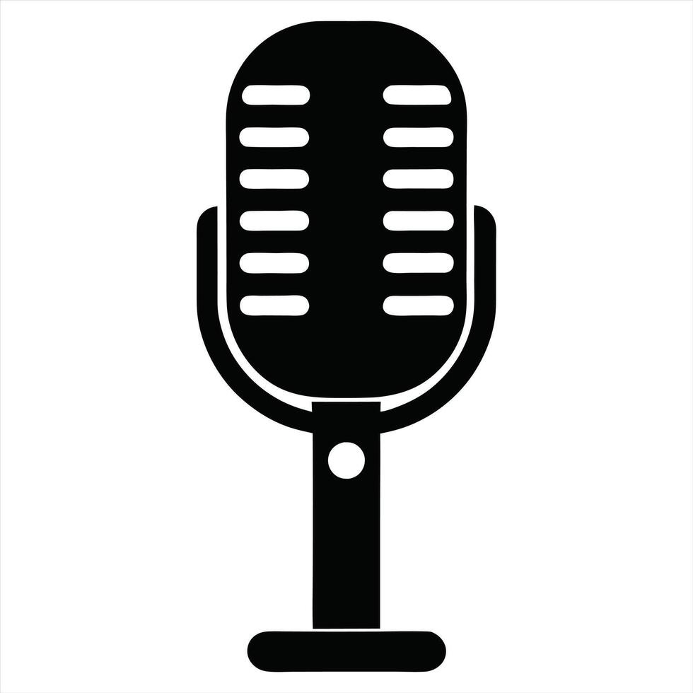 Microphone Silhouette art vector
