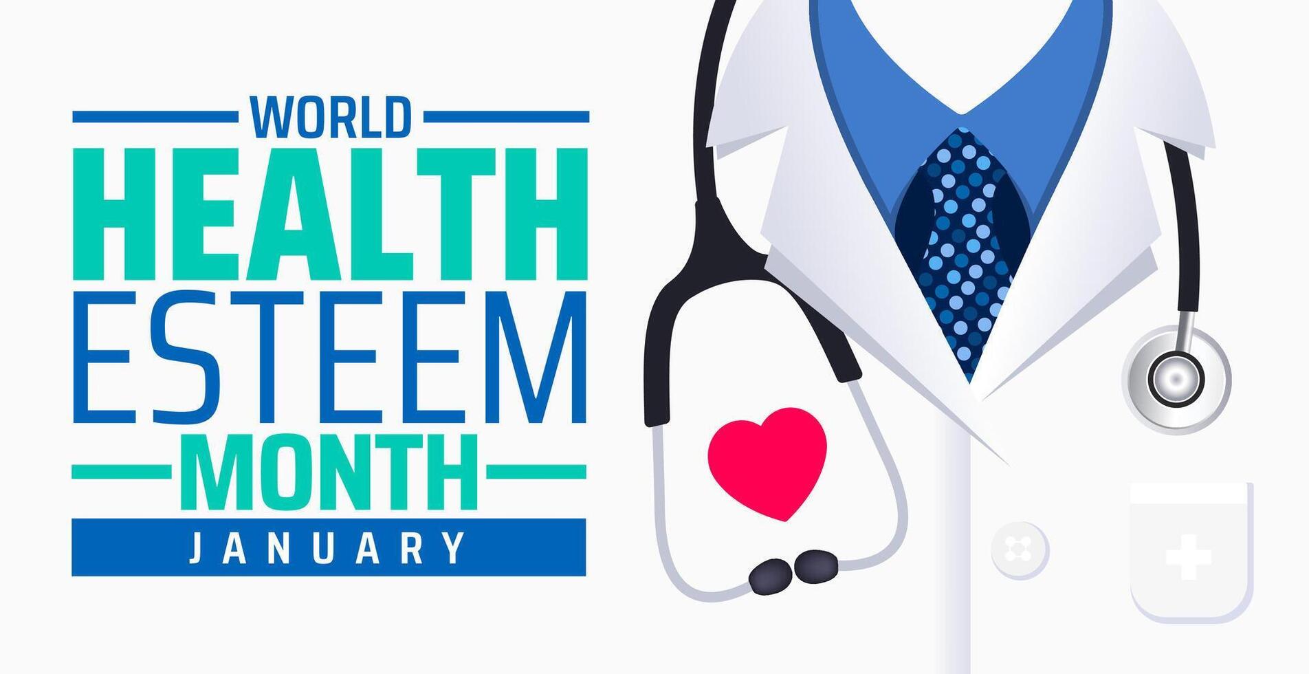 World Health Esteem Month background vector