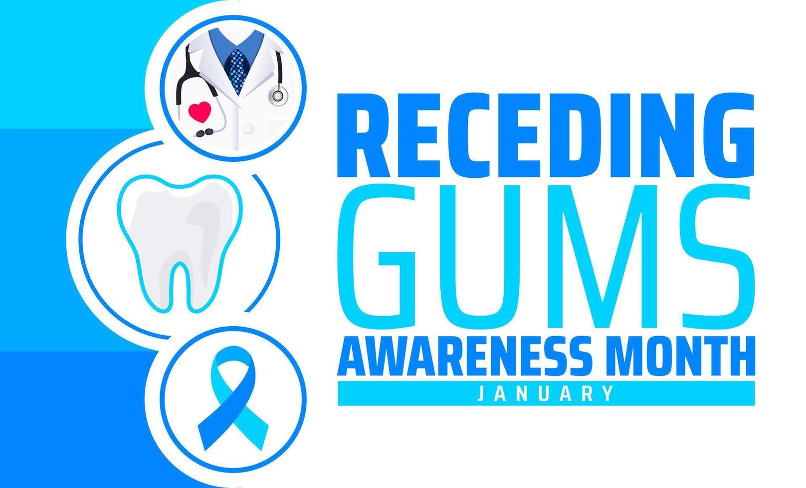 receding gums awareness month background banner or poster design vector