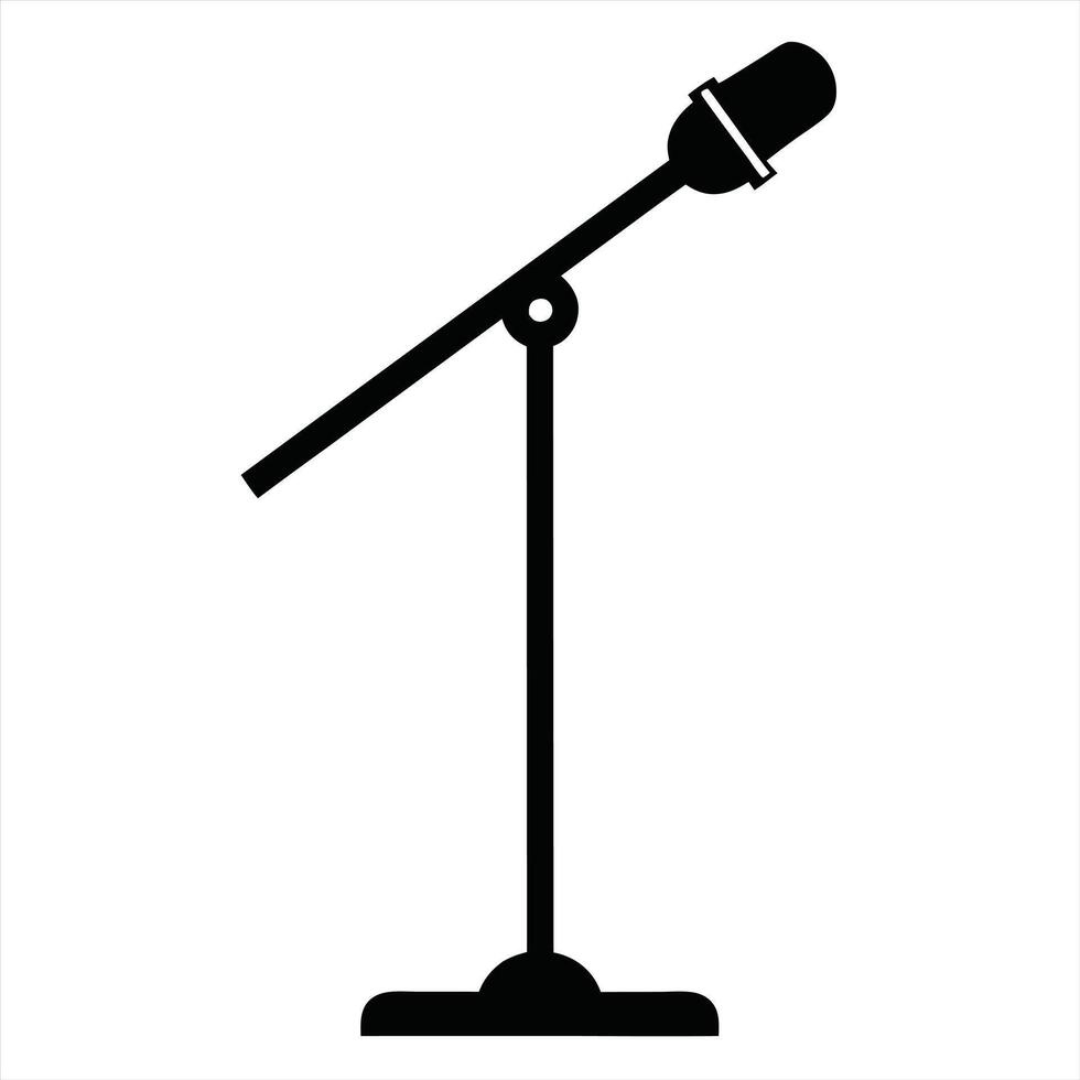 Microphone Stand Silhouette art vector