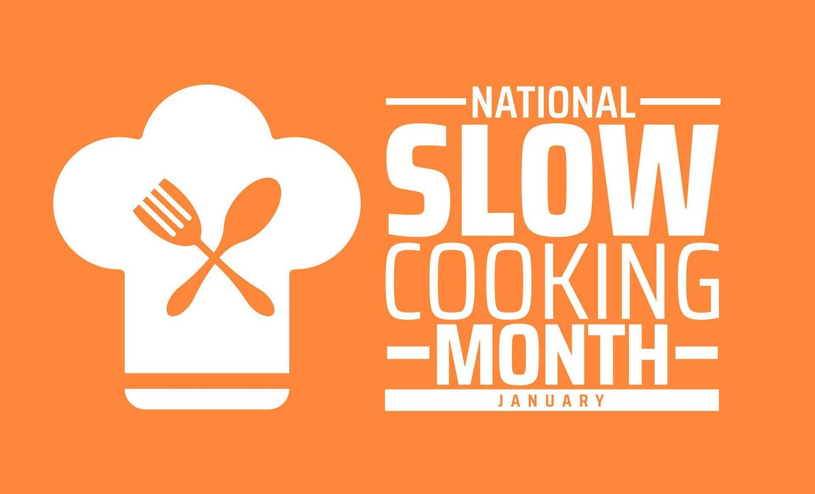 National Slow Cooking Month background banner or poster design vector