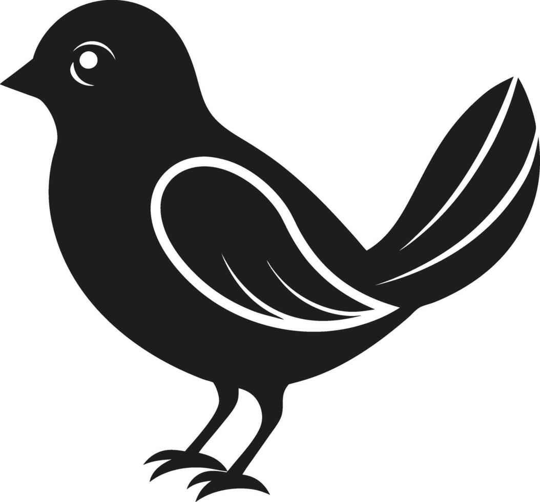 Cute Bird Silhouette Illustration vector