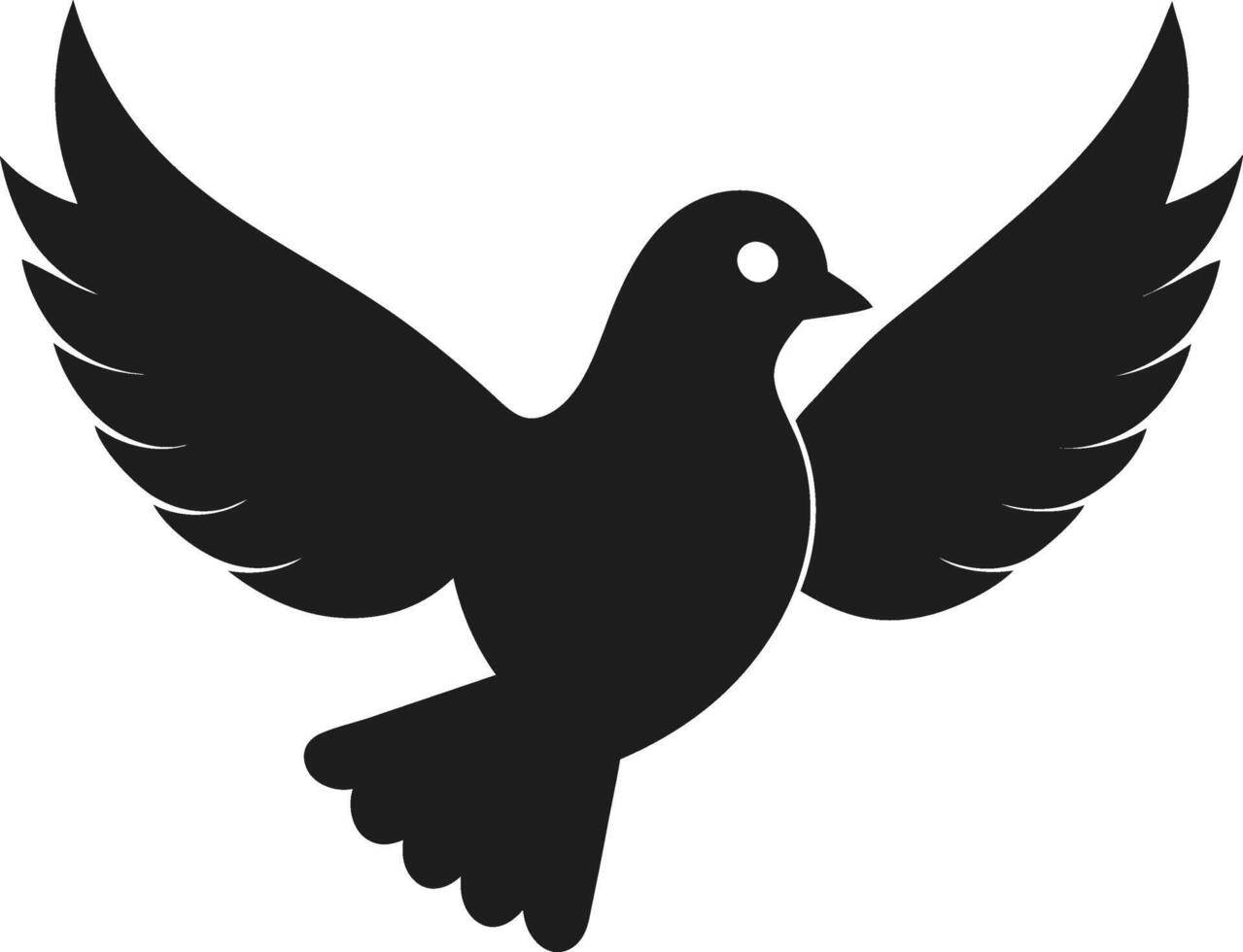Flying Dove Silhouette Illustration for Peace, Love, and Freedom Themes vector