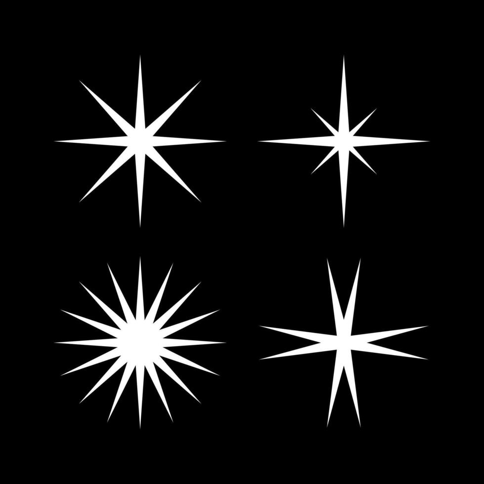 Beautiful collection of sparkling stars vector
