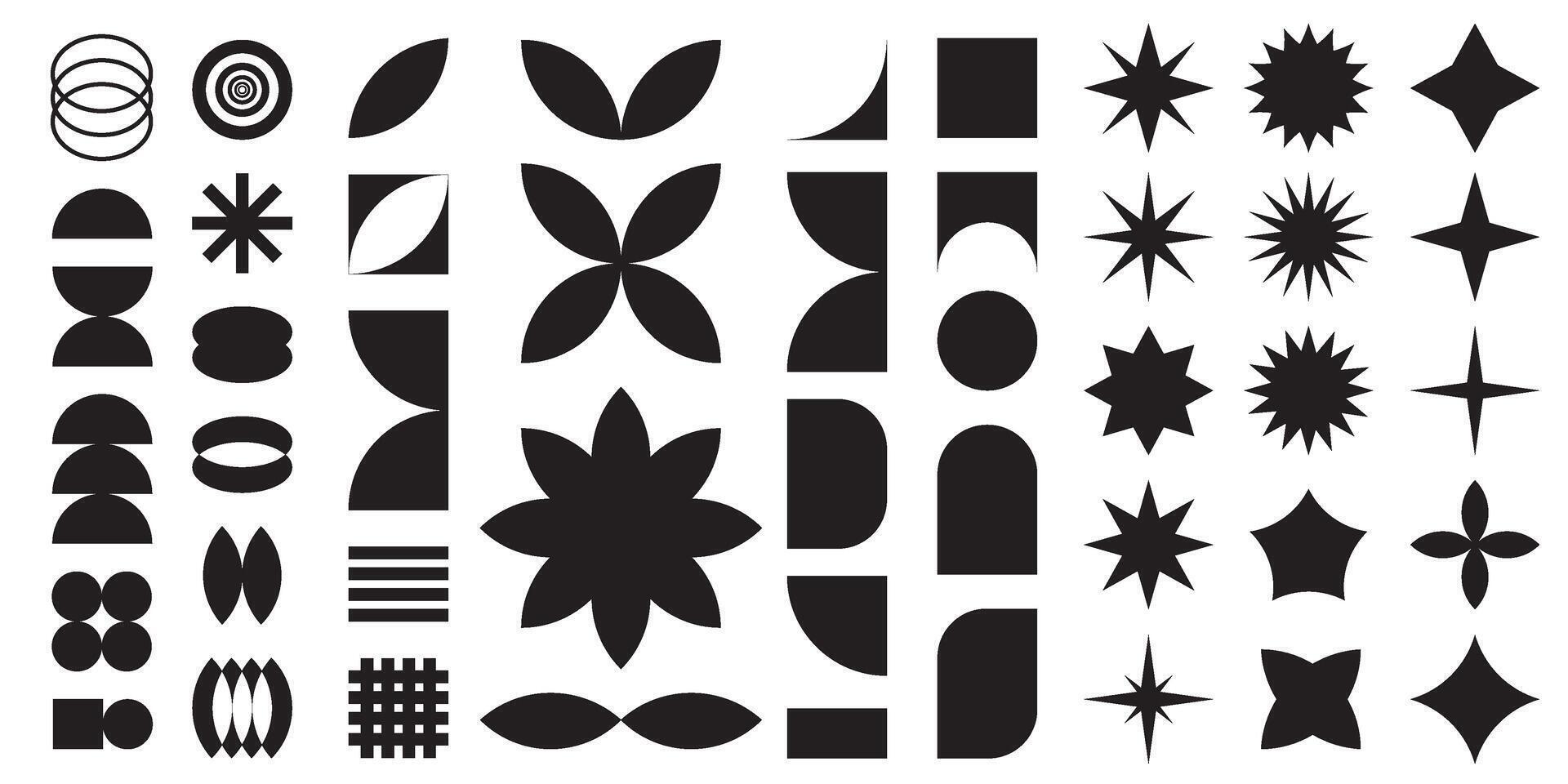 Geometric shapes design elements set vector