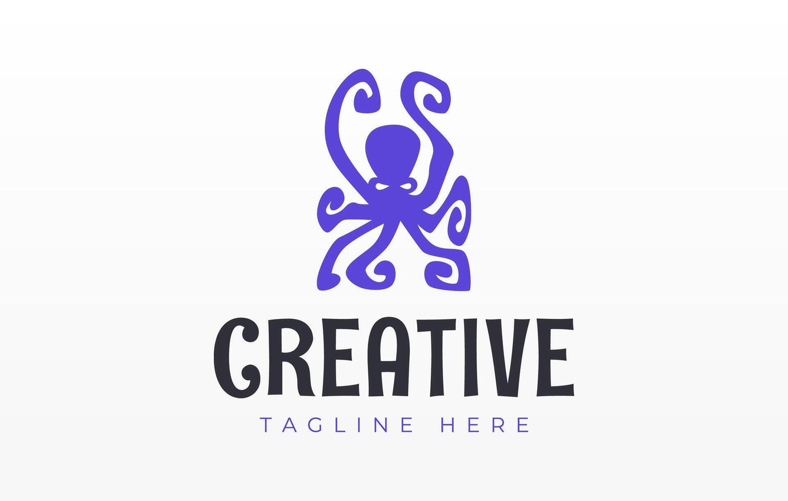 Octopus Squid Logo Design Template vector