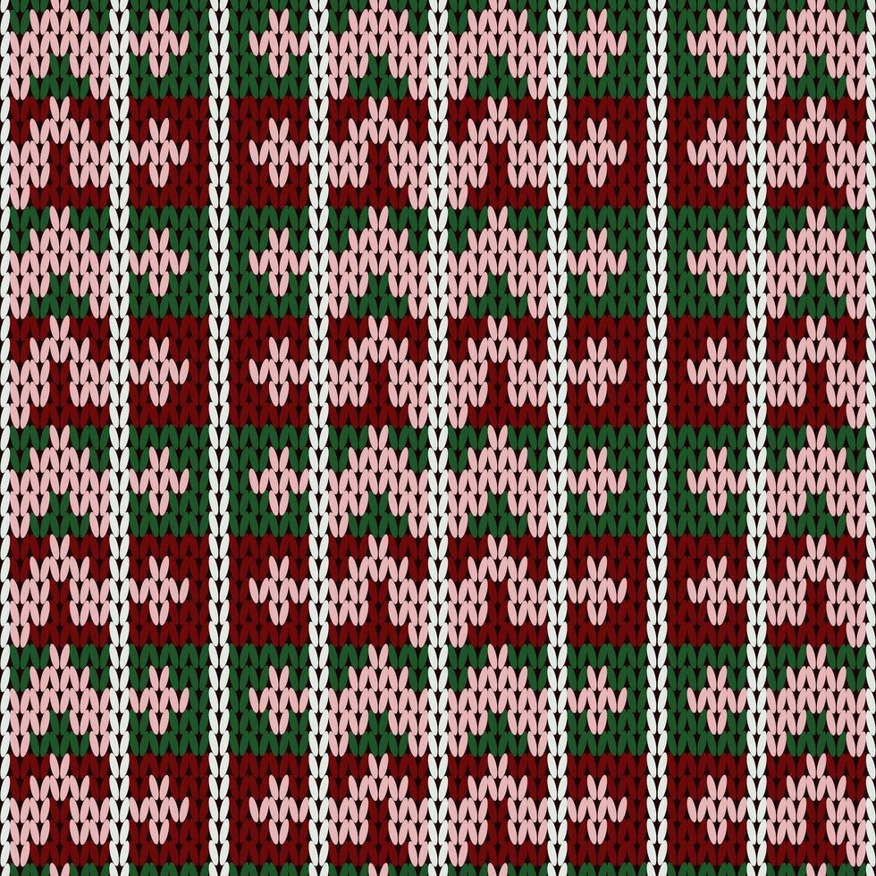 Xmas snowfall wool knitted background. vector