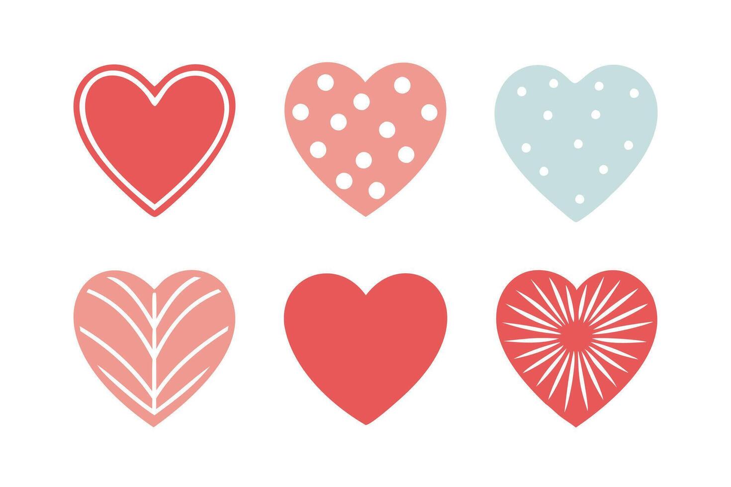 collection of heart symbol illustration vector