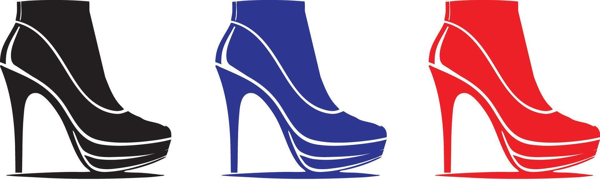 High heel shoes vector