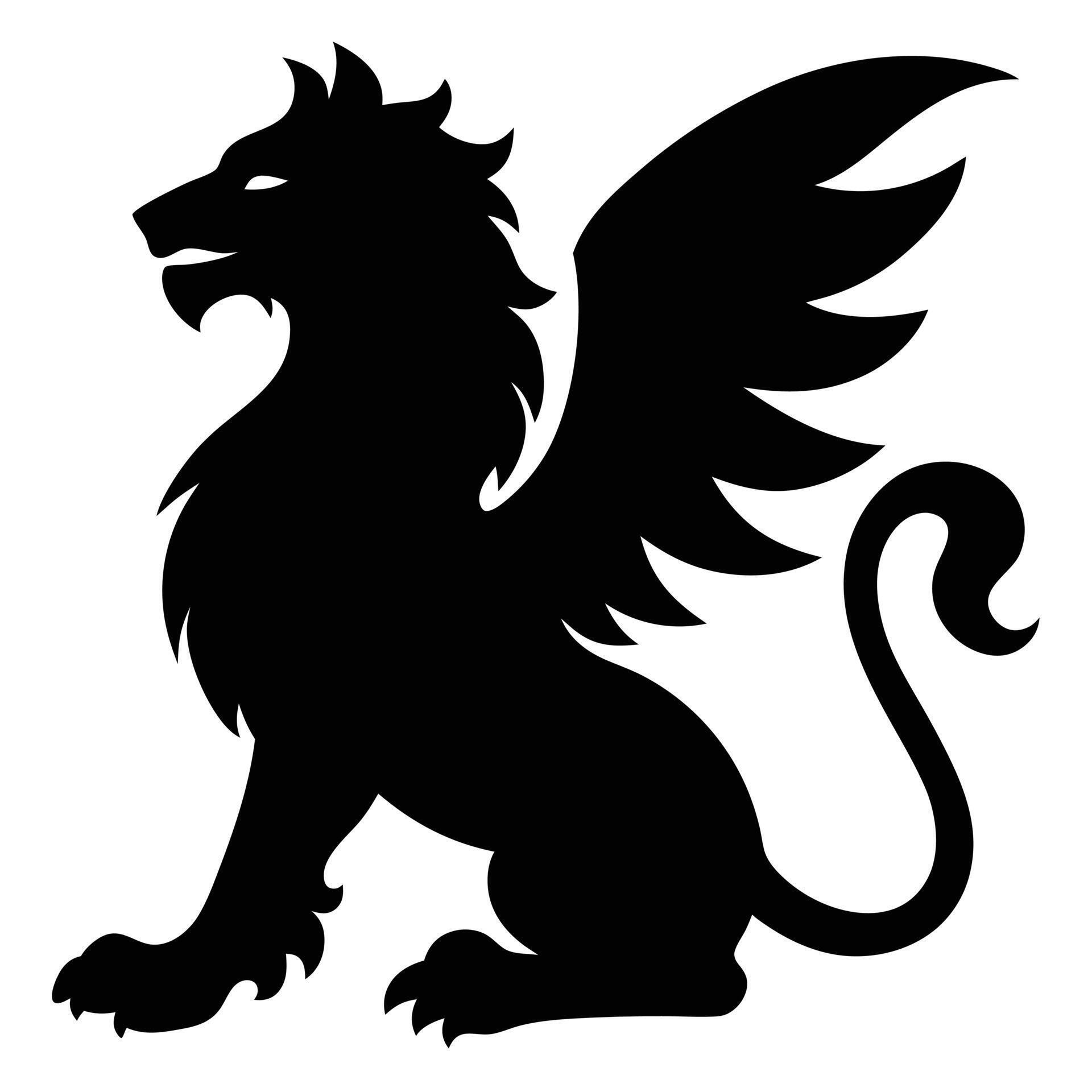 Regal Griffin Silhouette with Lion Body 53894931 Vector Art at Vecteezy