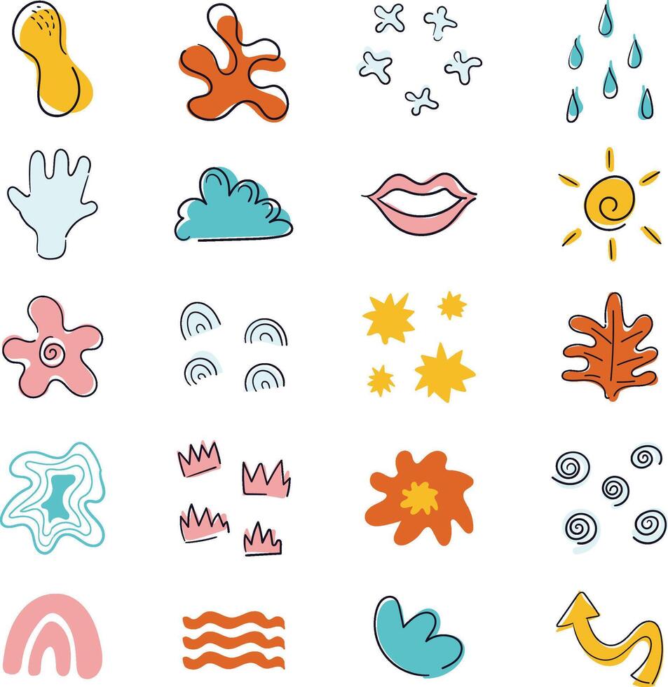 Abstract Shape Illustration Pack vector
