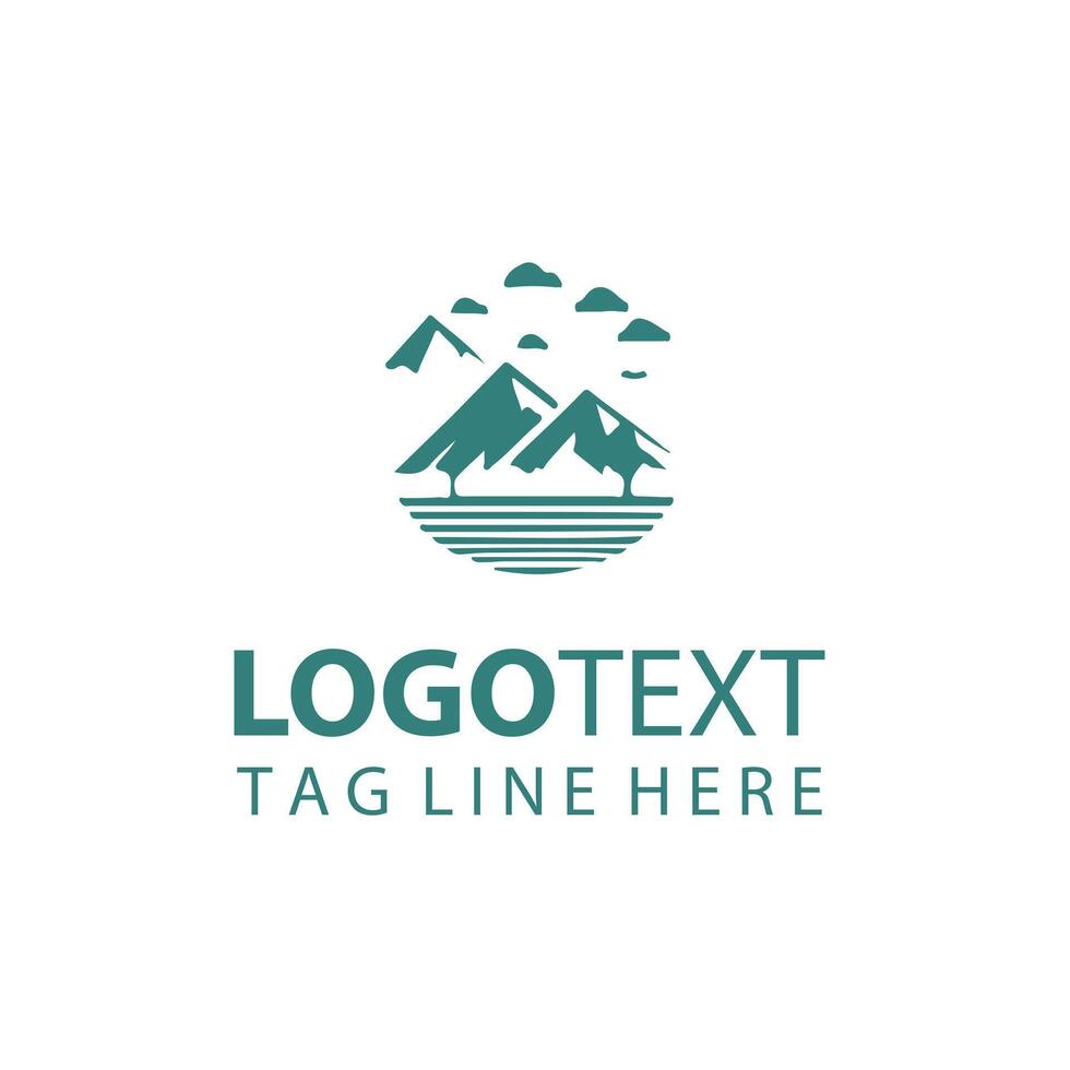 Tassel Fern forest tree logo vector