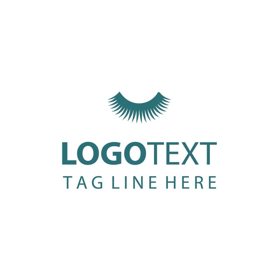 Star Eye Lash Logo Design vector