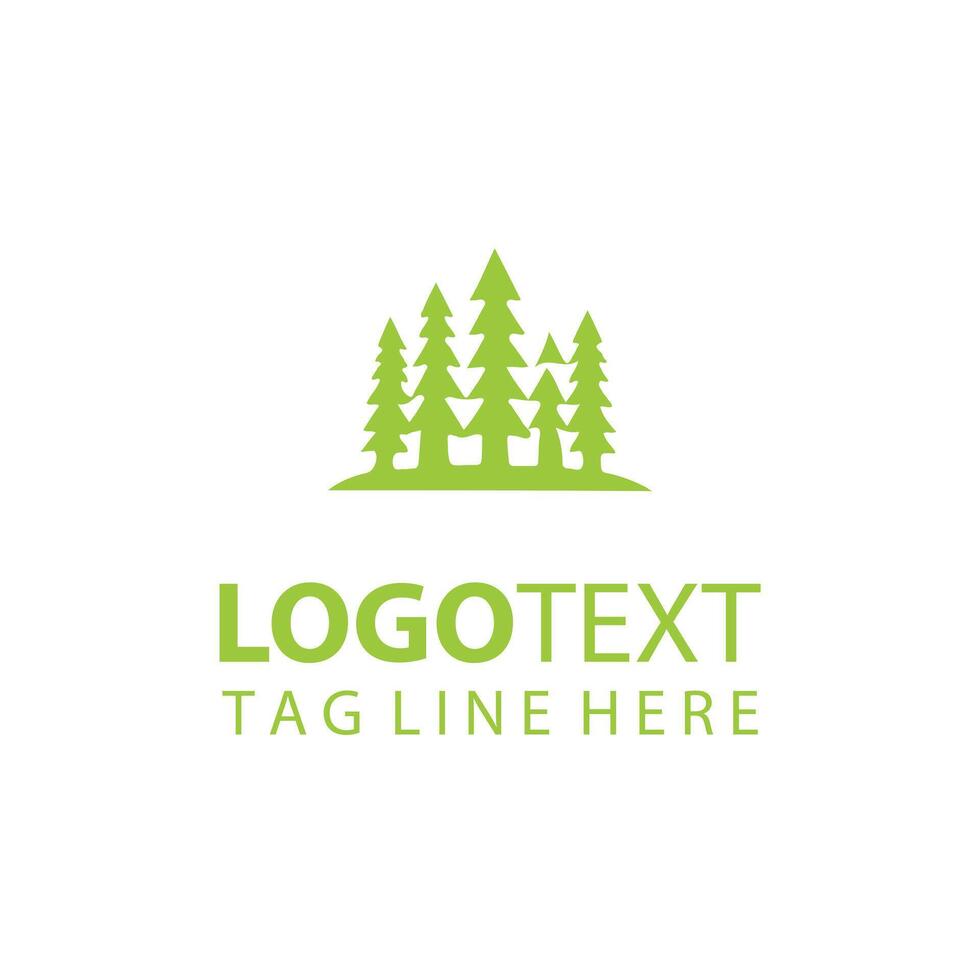 Pumice Pine forest tree logo vector