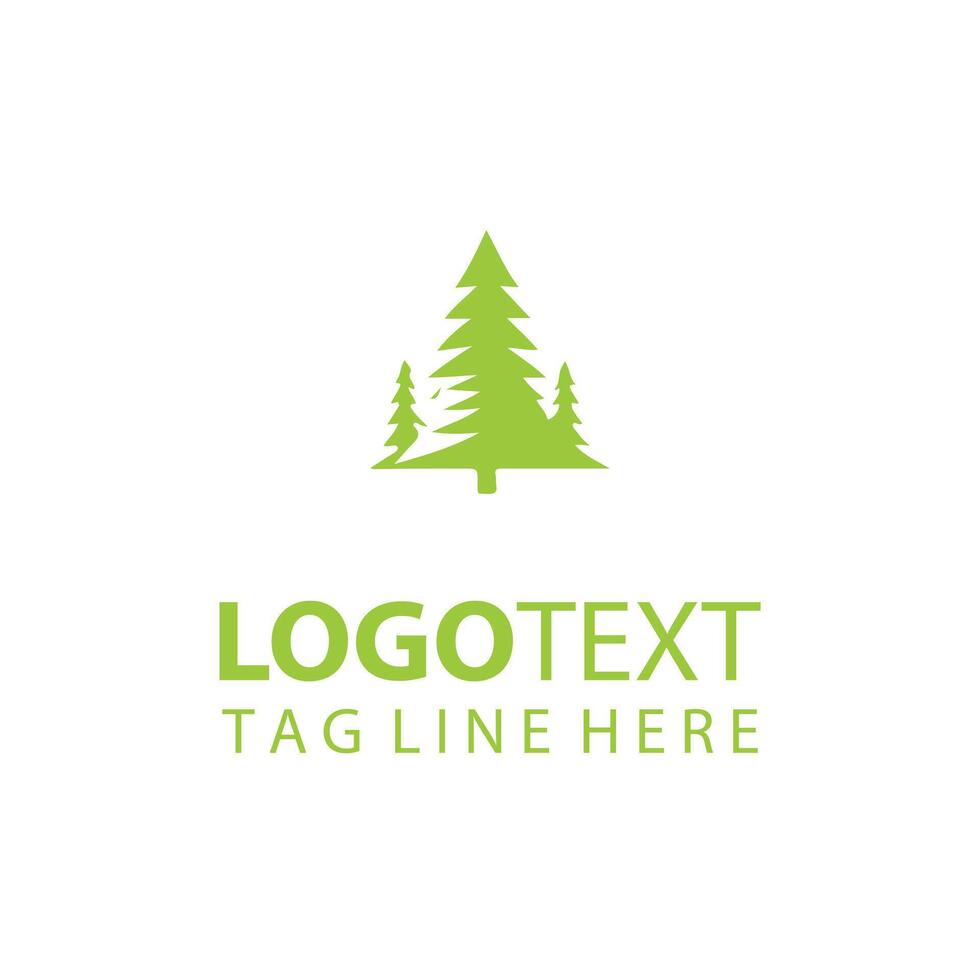 Plane Tree forest tree logo vector