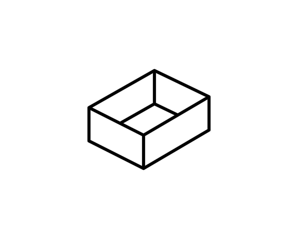 Delivery packaging icon. Cargo cardboard box icons. Carton package sign from line geometric shapes. vector