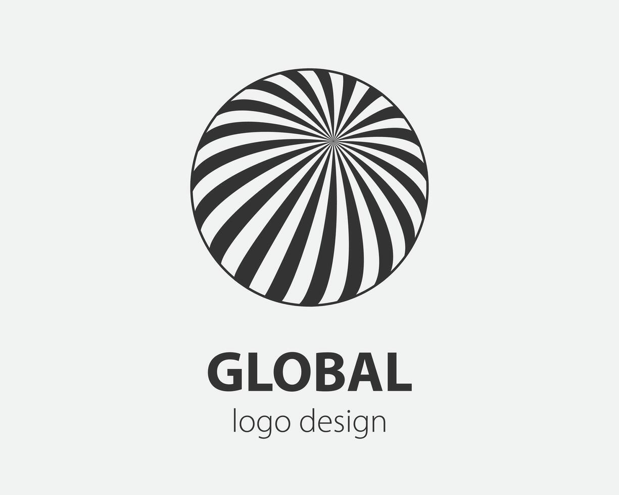 Sphere logo design template for business. Global icon. vector