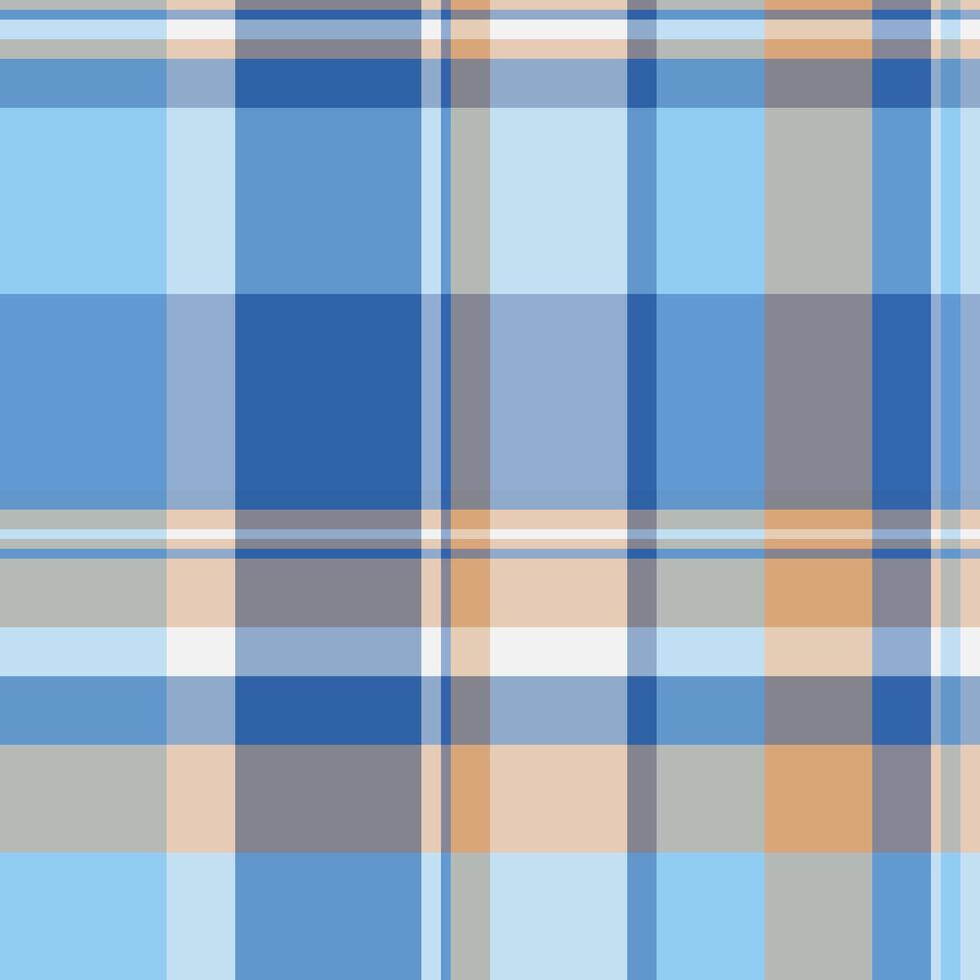 Flowing pattern fabric texture, stationary textile check . Valentine background seamless plaid tartan in light and cyan colors. vector