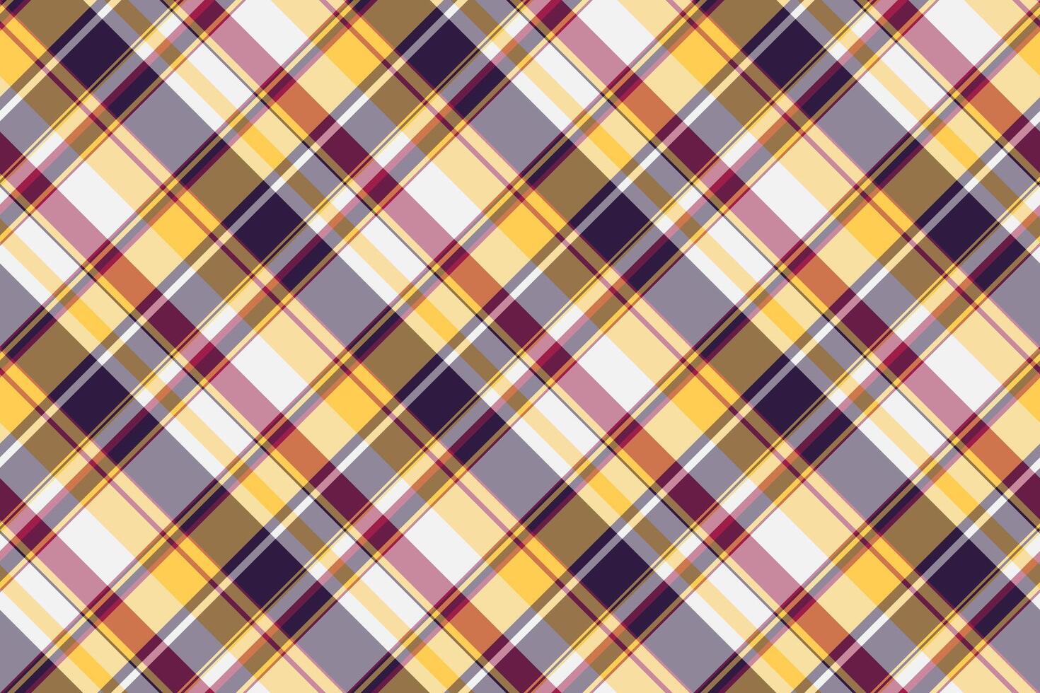 Postcard fabric seamless texture, infant check textile background. Periodic tartan pattern plaid in orange and amber colors. vector
