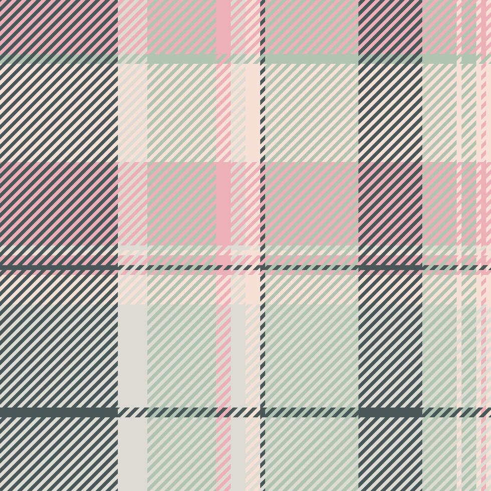 Realistic tartan check seamless, drapery pattern background. Complexity fabric textile texture plaid in pastel and light colors. vector