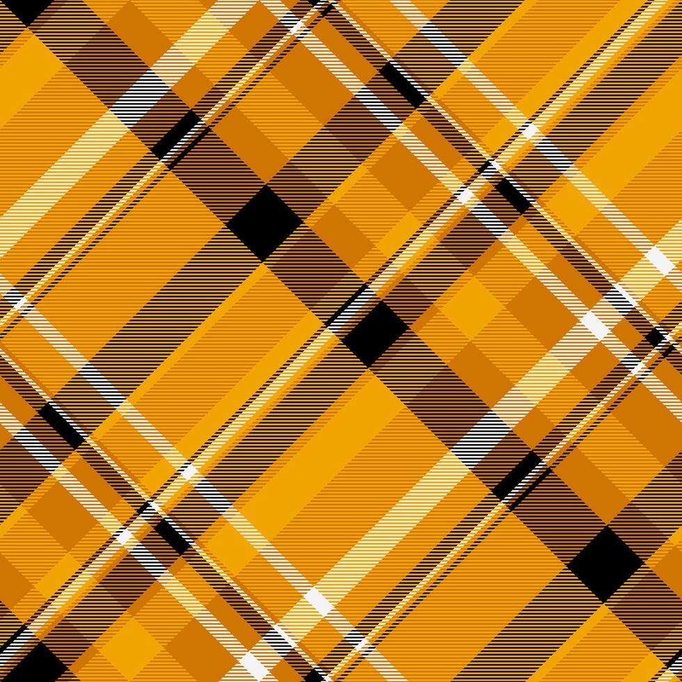 Chic seamless textile fabric, folded background pattern plaid. Printout texture tartan check in bright and orange colors. vector