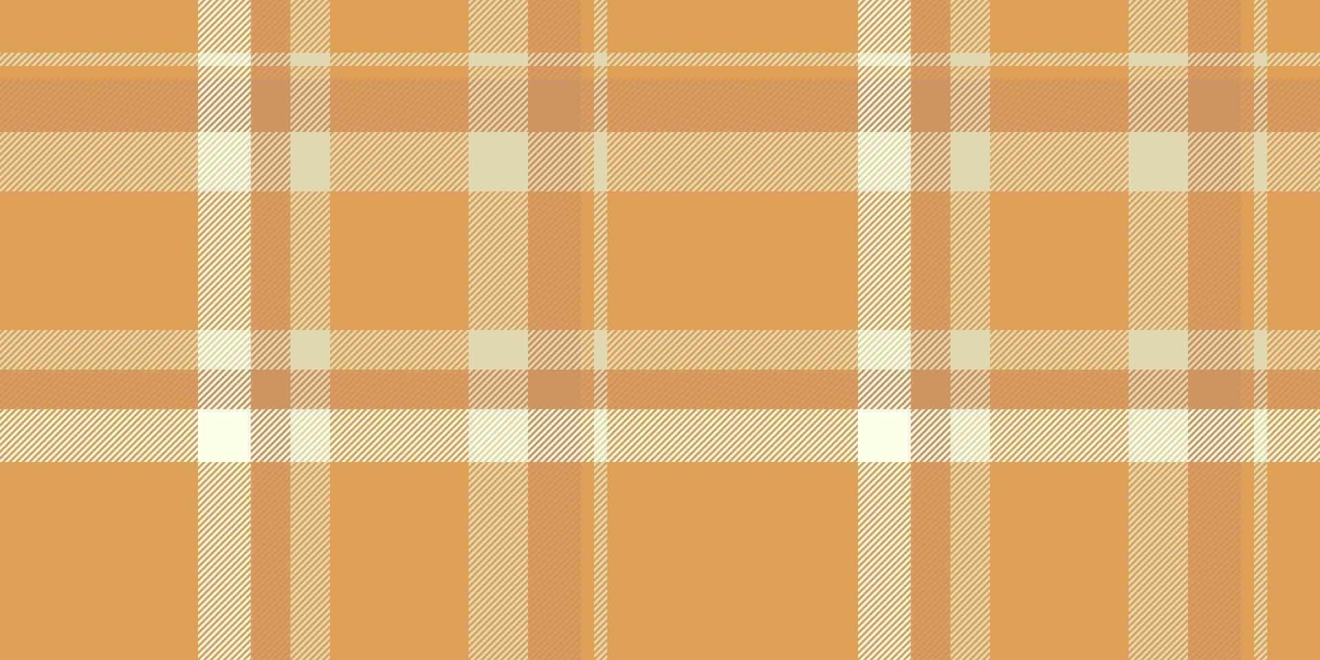Youth texture pattern textile, luxurious seamless fabric . Diverse check background tartan plaid in orange and light colors. vector