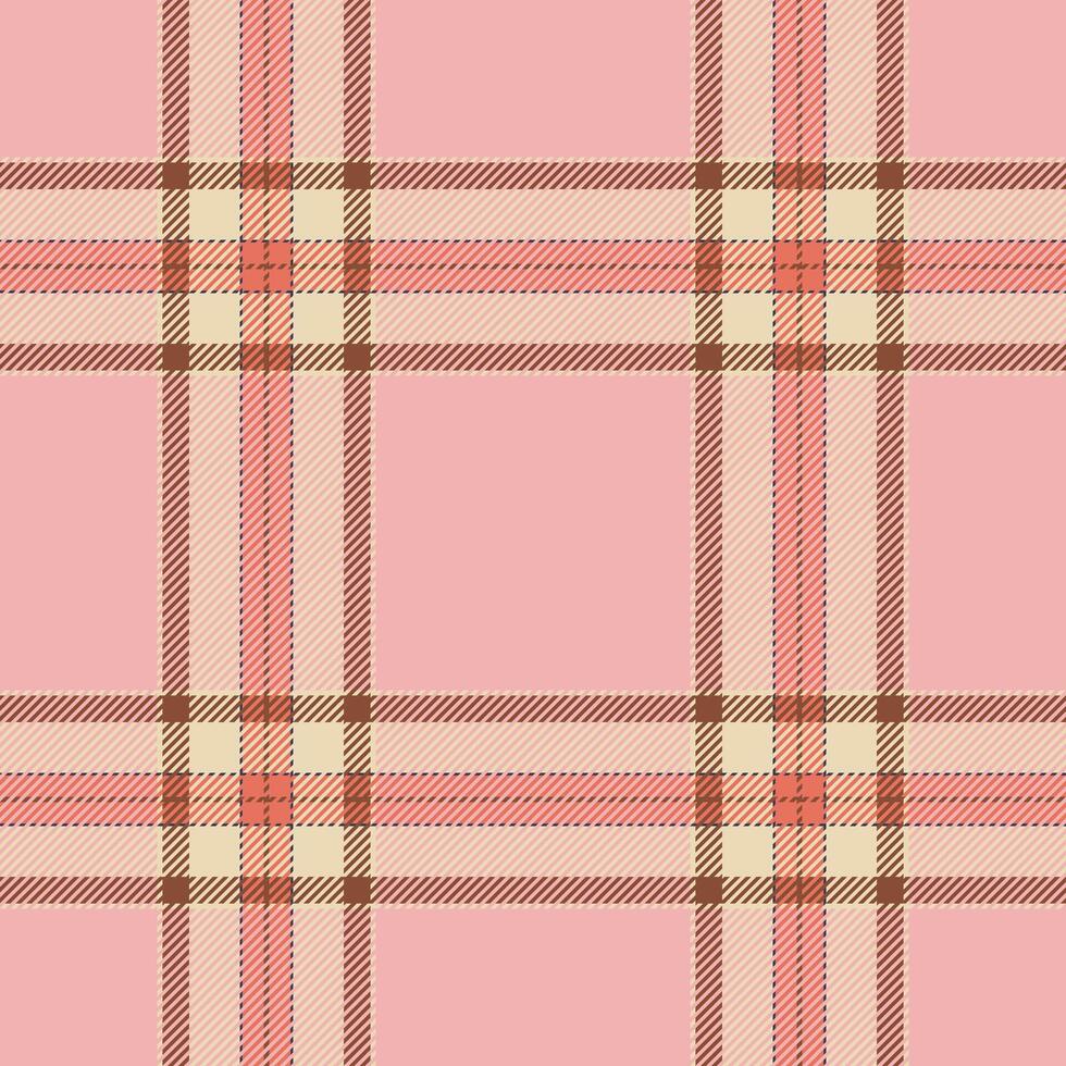 Plaid seamless pattern in pink. Check fabric texture. textile print. vector