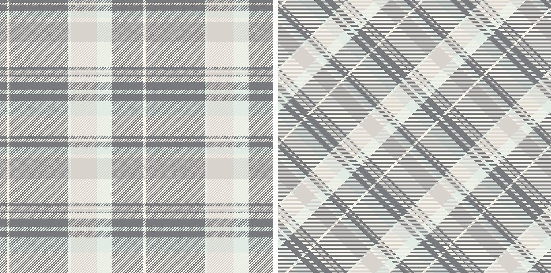 Fabric check plaid of tartan pattern seamless with a textile background texture. Set in popular colors for eco friendly packaging ideas products. vector