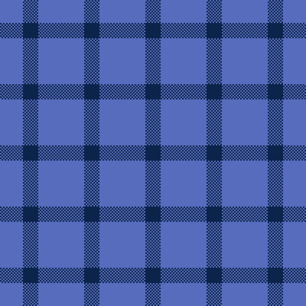 Window texture background textile, halftone seamless plaid pattern. Creation tartan check fabric in blue and dark colors. vector