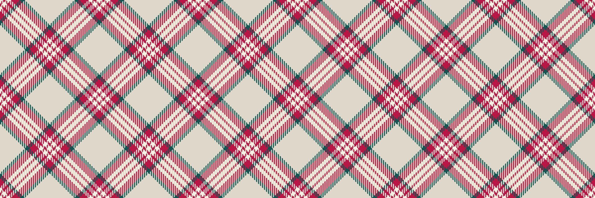 Border background seamless, repeatable patterns pattern texture check. Grand textile fabric plaid tartan in light and red colors. vector