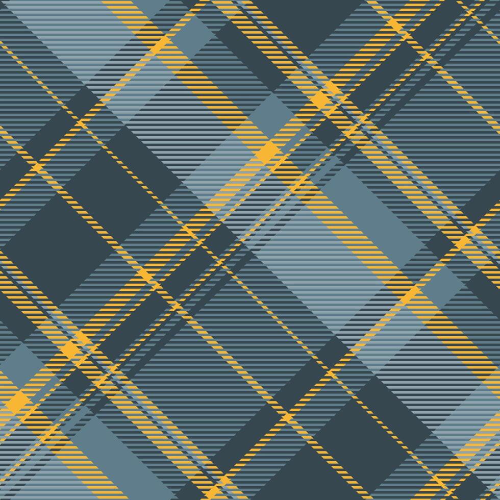 Styled background textile, apparel tartan seamless texture. Package check fabric pattern plaid in cyan and amber colors. vector