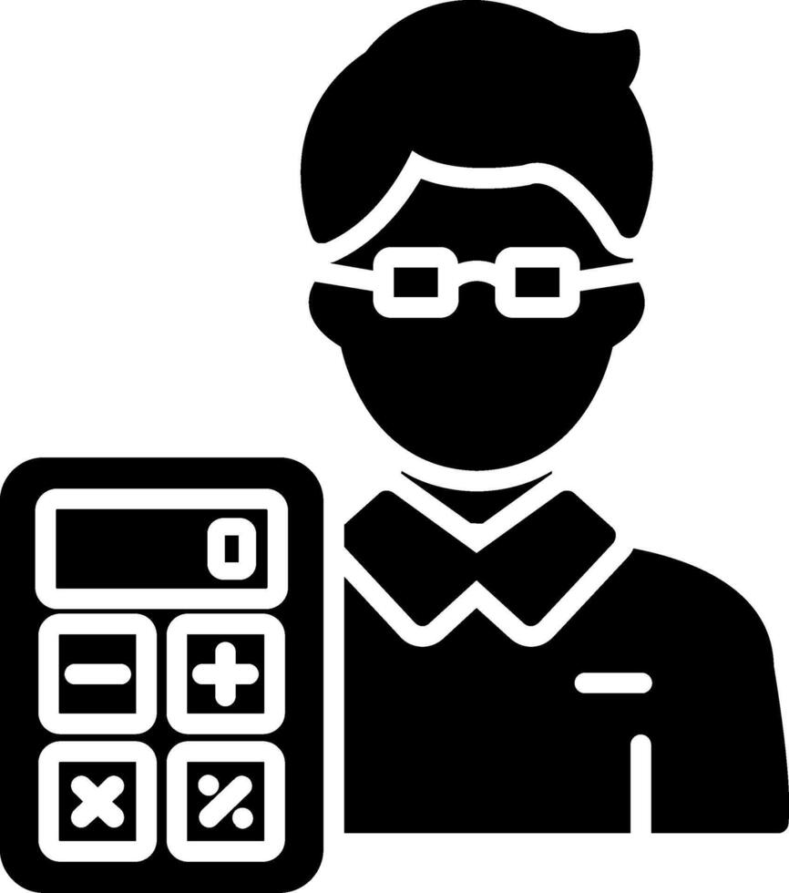 Accountant Glyph Icon vector