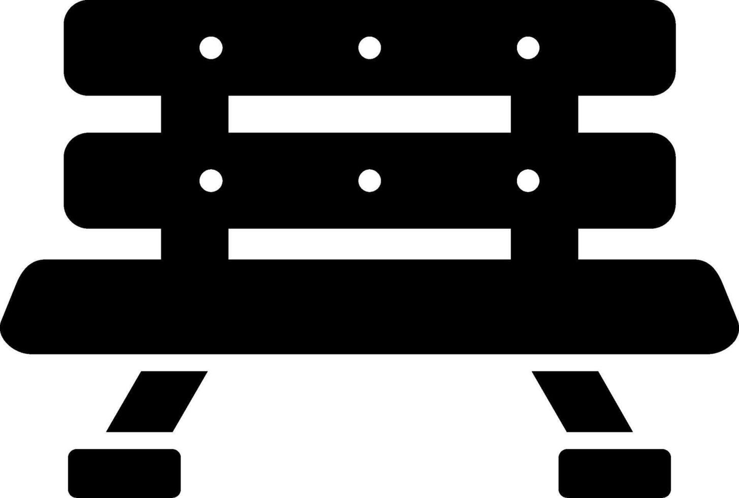 Bench Glyph Icon vector