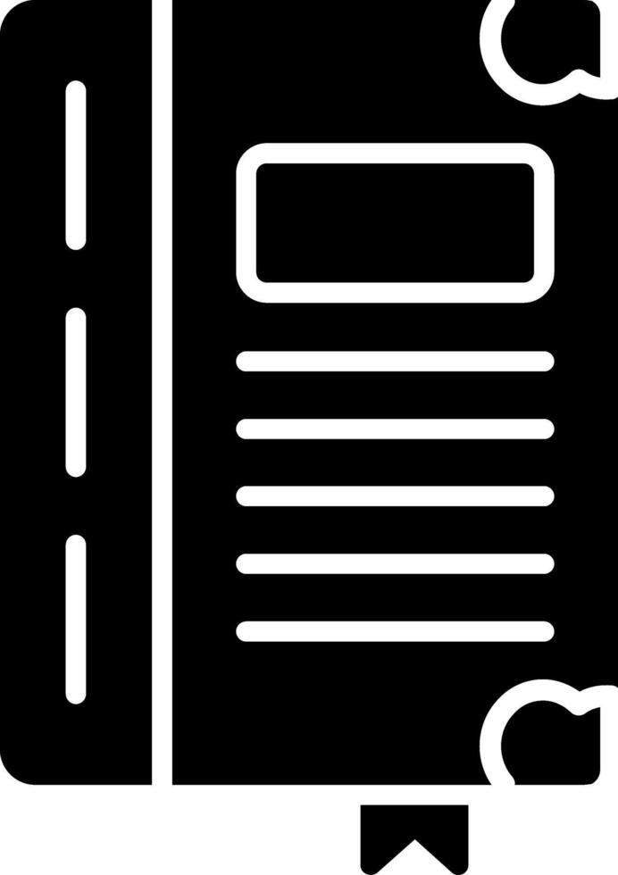 Book Glyph Icon vector
