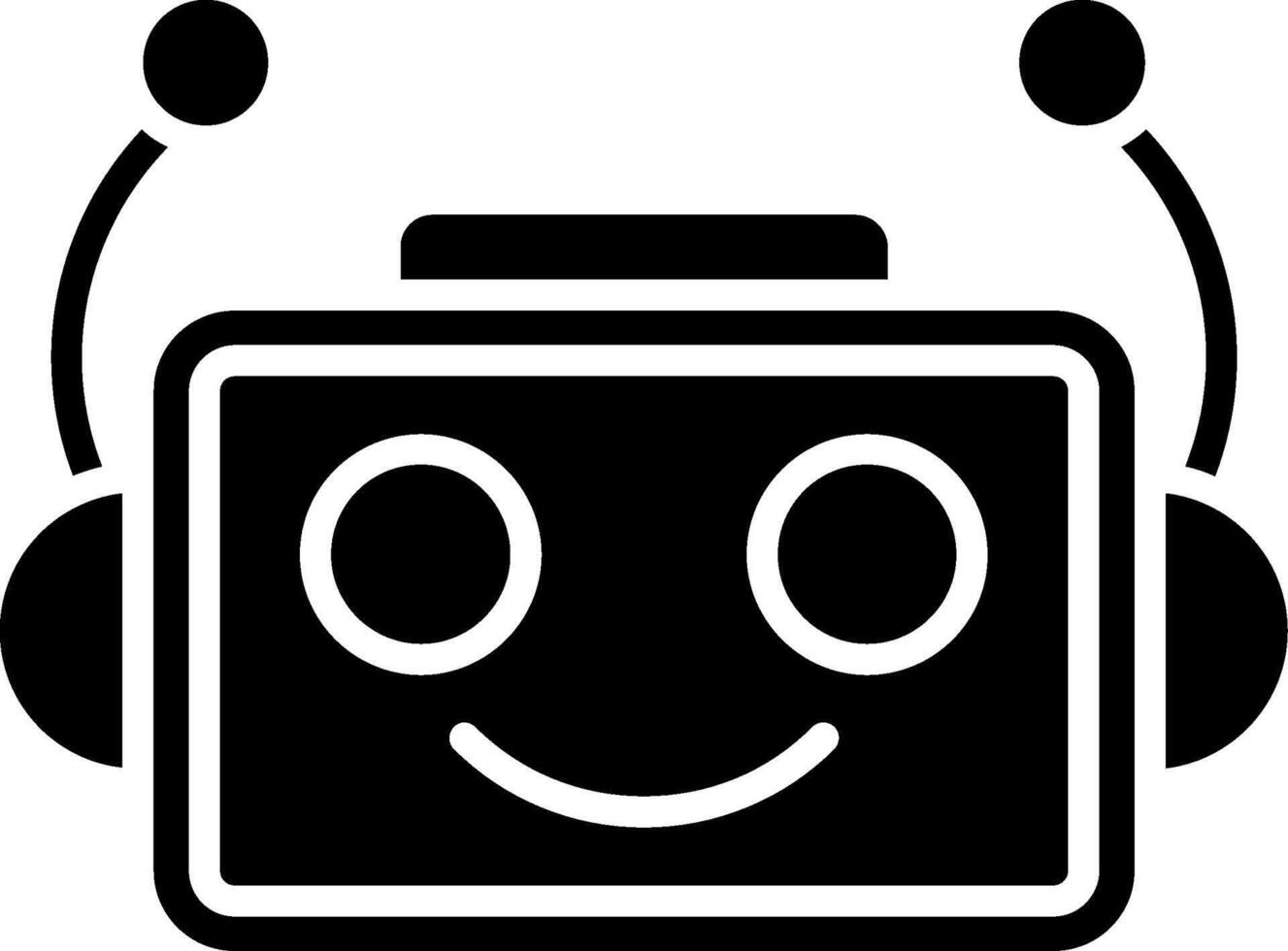 Bot Glyph Icon vector