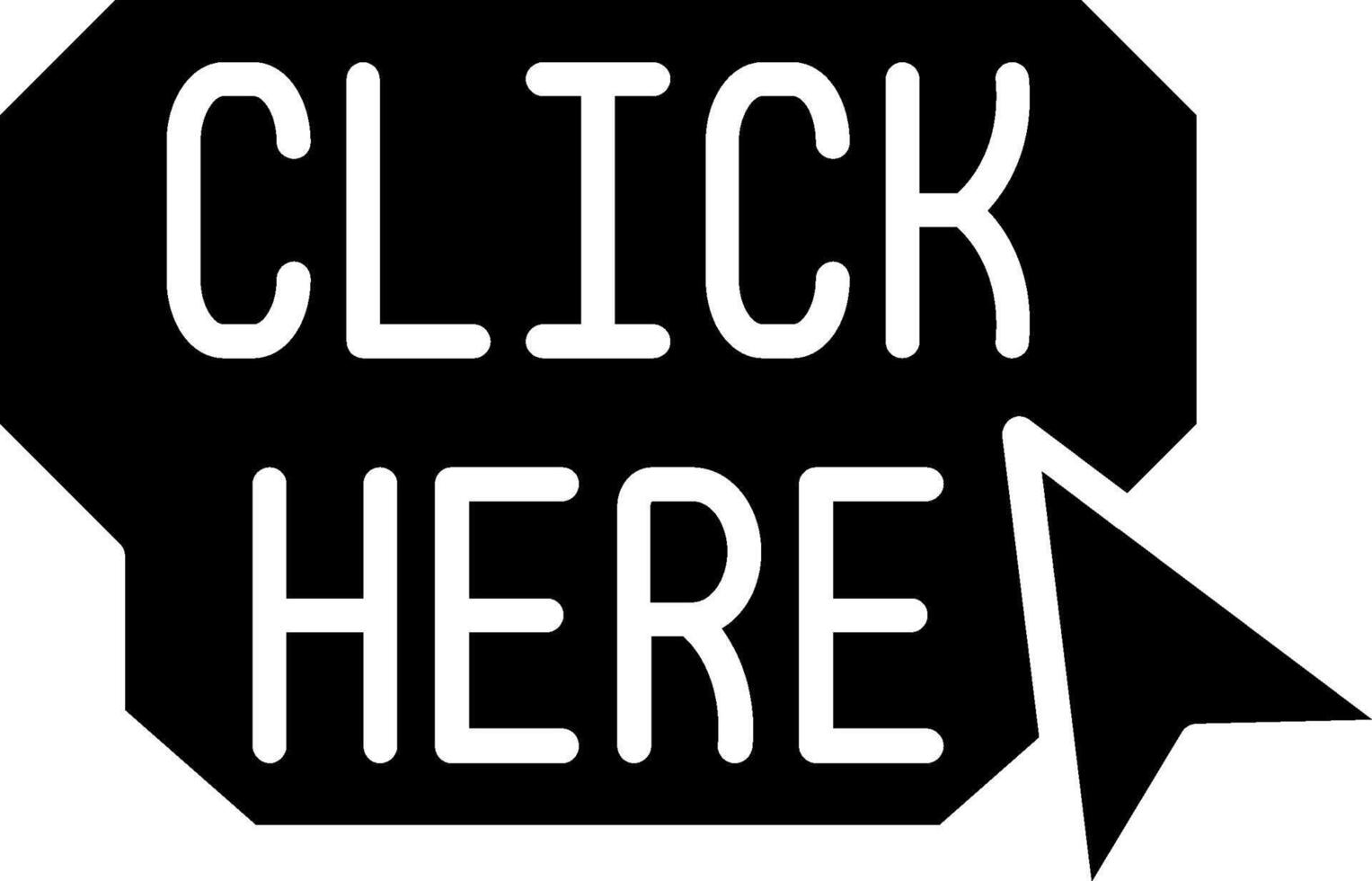 Click Here Glyph Icon vector