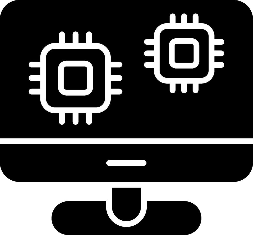 Computer Glyph Icon vector
