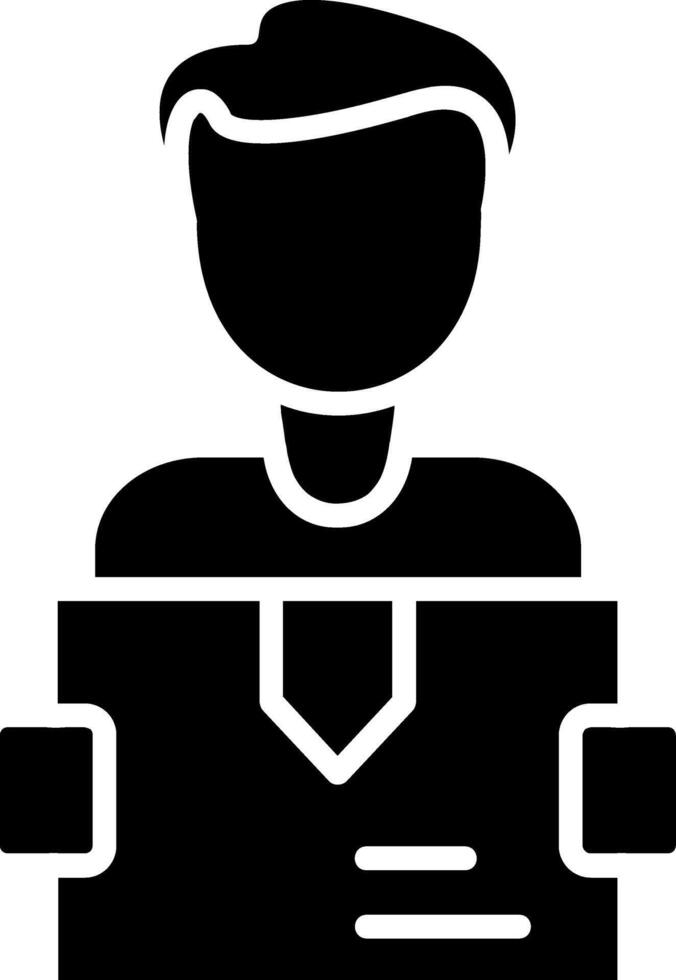 Delivery Man Glyph Icon vector