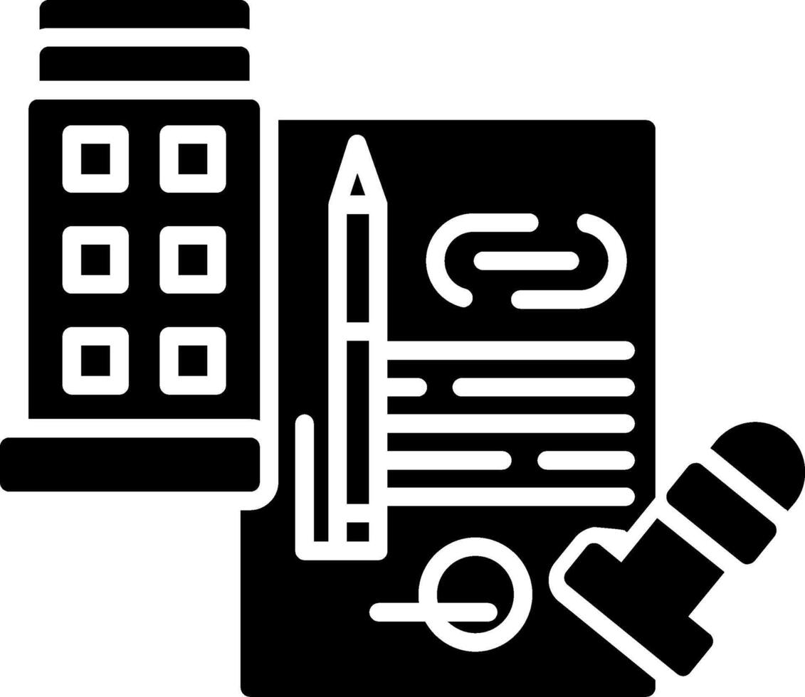 Corporate Laws Glyph Icon vector
