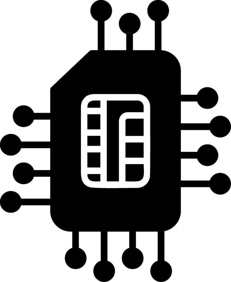 Esim Glyph Icon vector