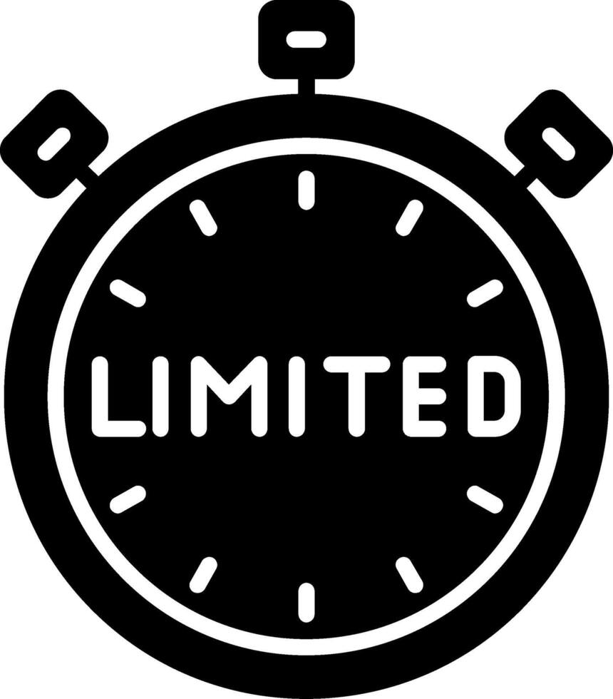Limited Glyph Icon vector